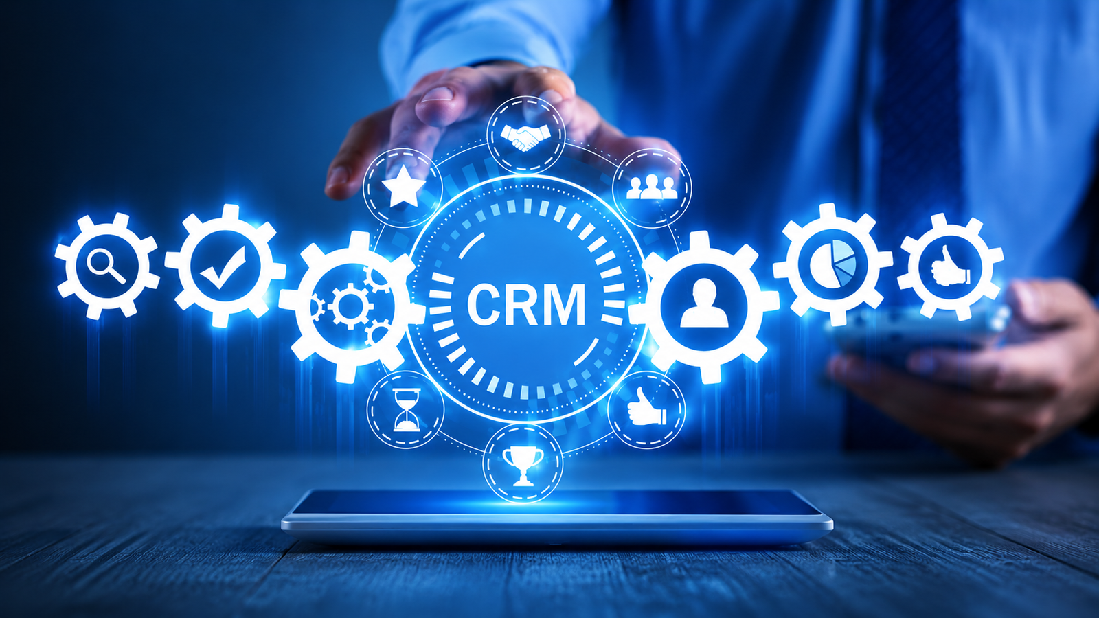 Custom CRM system interface showing sales pipeline and customer data